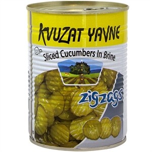 Kvuzat Yavne Cucumbers In Brine Sliced, 19 oz