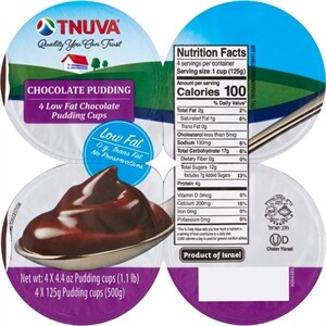 Tnuva Karlo Pudding Chocolate 4.4 oz  4 pk