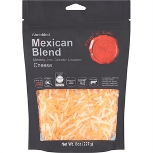 Natural & Kosher Mexican Blend Cheese 8 oz