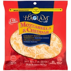Haolam Shredded Mozzarella & Cheddar 32 oz