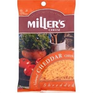 Miller's Cheddar Shredded 8 oz