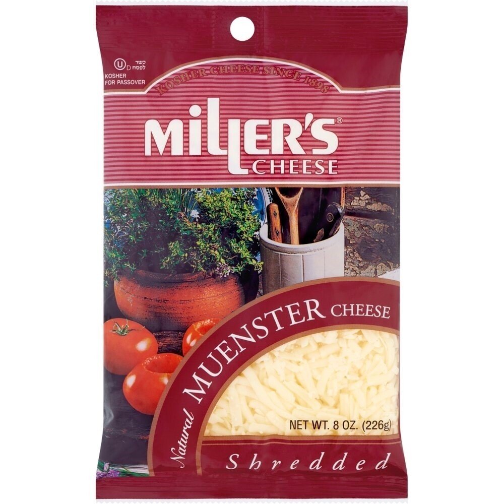 Miller's Muenster Shredded Cheese 8 oz