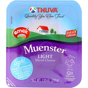 Tnuva Light Muenster Cheese Sliced, 7.05 Oz