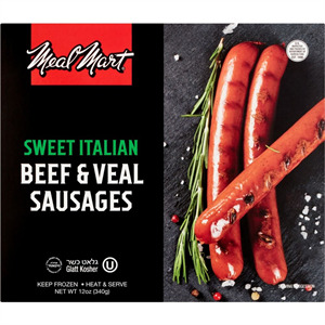 Meal Mart Beef/Veal Sausage Sweet, 12 oz