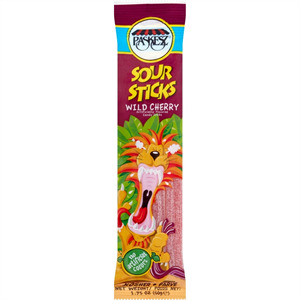 Paskesz Sour Sticks Wild Cherry 1.75 oz