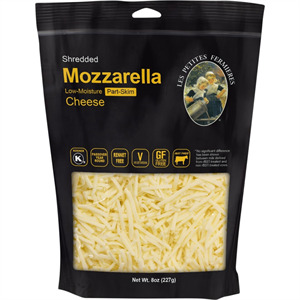 Les Petites Fermieres Mozzarella Shredded  Cheese, 8 oz