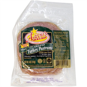 Aarons Turkey Pastrami Sliced, 4 oz
