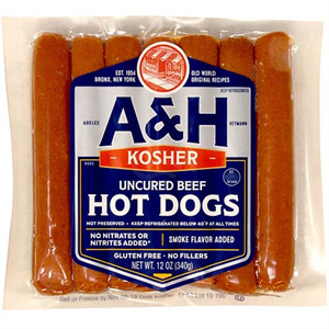 A & H Beef Frankfurters No Nitrates 12 oz