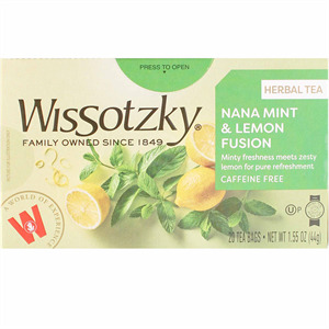 Wissotzky Tea Nana Lemon, 20 ct